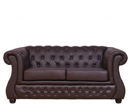 2-Sitzer Sofa CHESTER LUX Braun