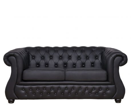 2-Sitzer Sofa CHESTER LUX Schwarz