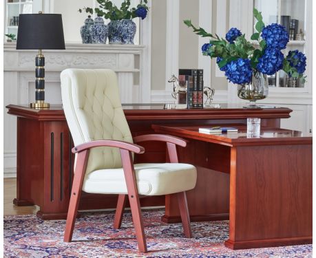 Lederstuhl CONSUL Beige