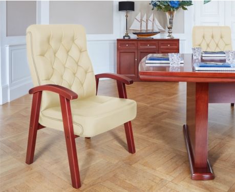 Lederstuhl CONSUL Beige