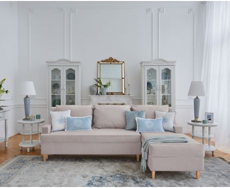 Ecksofa mit Schlaffunktion NOTTING HILL Beige 