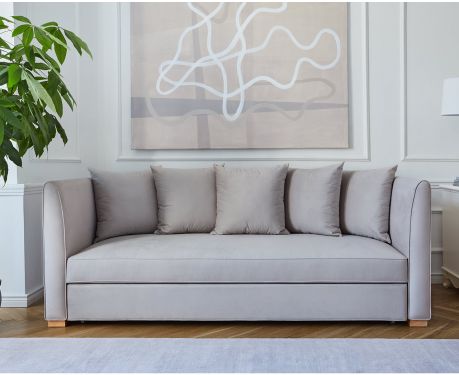Hellbeige Schlafsofa MOONLIGHT