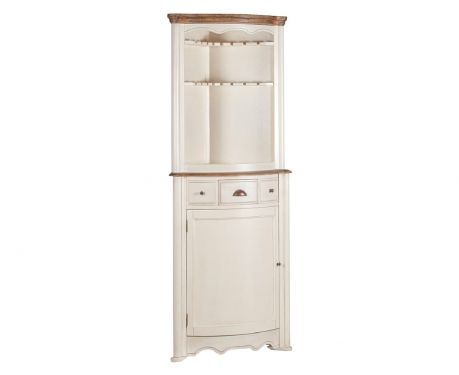 Eckvitrine RENOIR Nuss / Ecru
